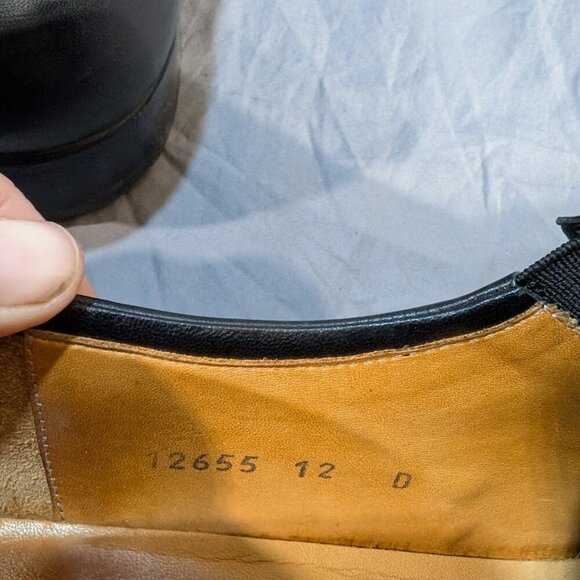 Magnanni Black Leather Slip On Loafers Men Size 12 - Picture 6 of 10